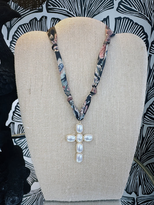 Moon Mist Scarf Necklace