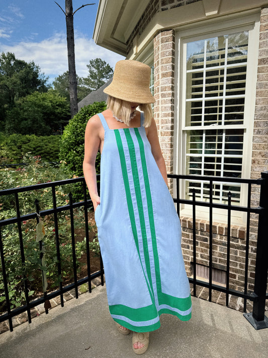 Stripe Shift Midi - Blue & Green