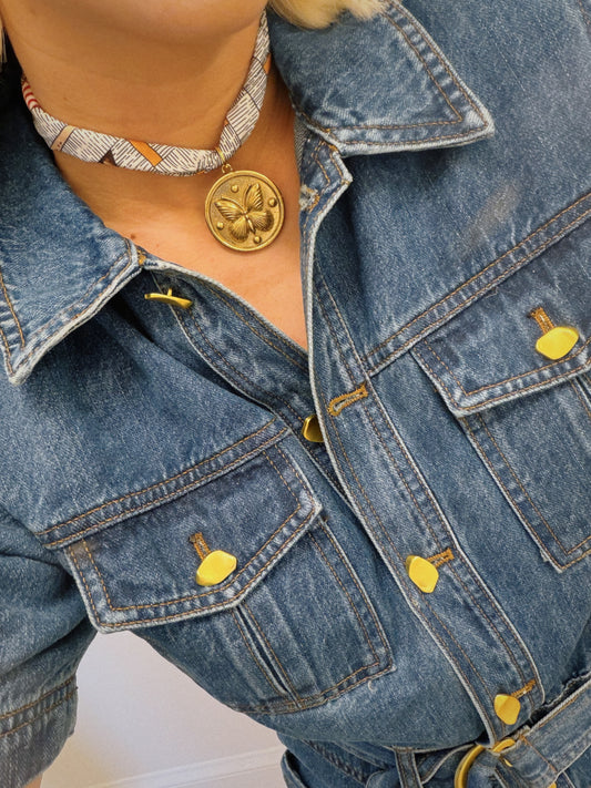 Funky Butterfly Scarf Necklace