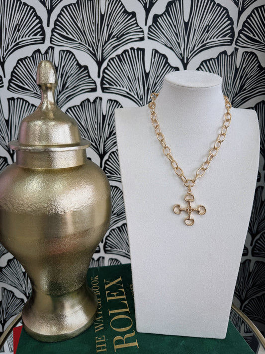 Golden Hour Cross Necklace