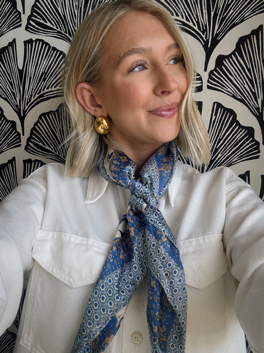 Vine Border Floral Bandana