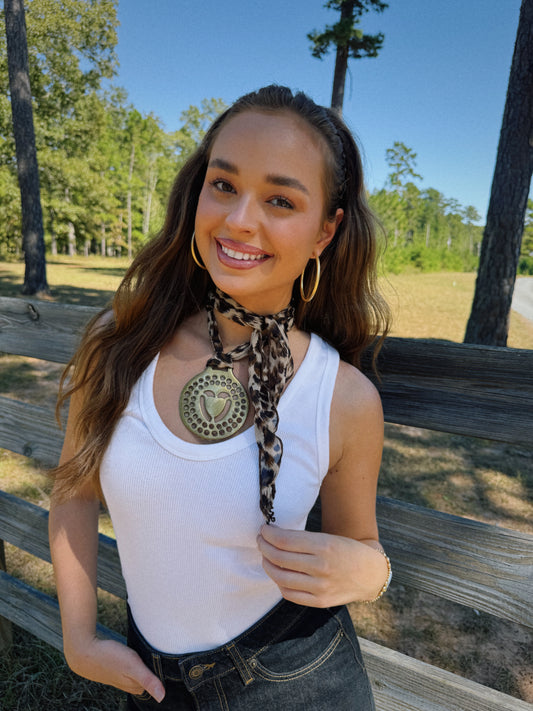 The Prairie Heart Scarf Necklace