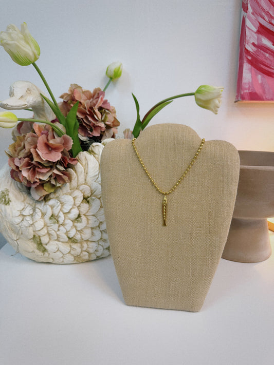 Golden Beads Fish Necklace