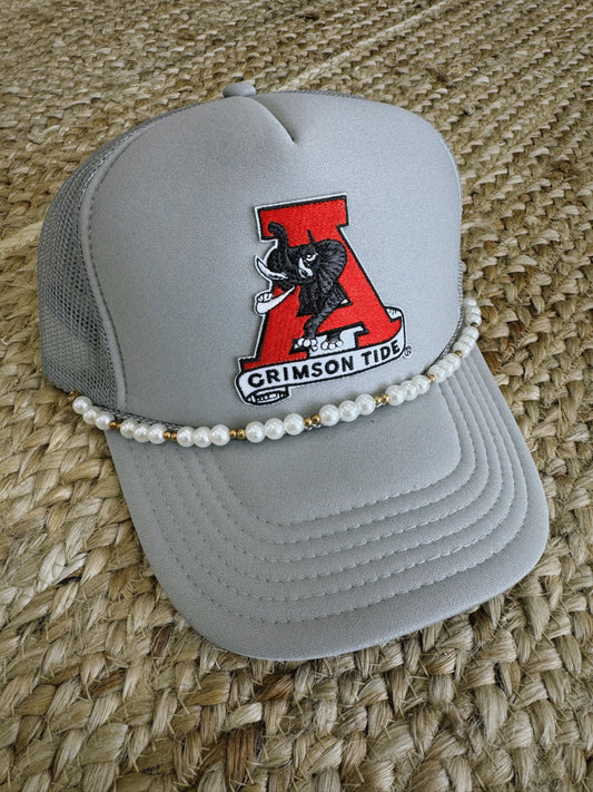 Gray Crimson Tide Trucker Hat