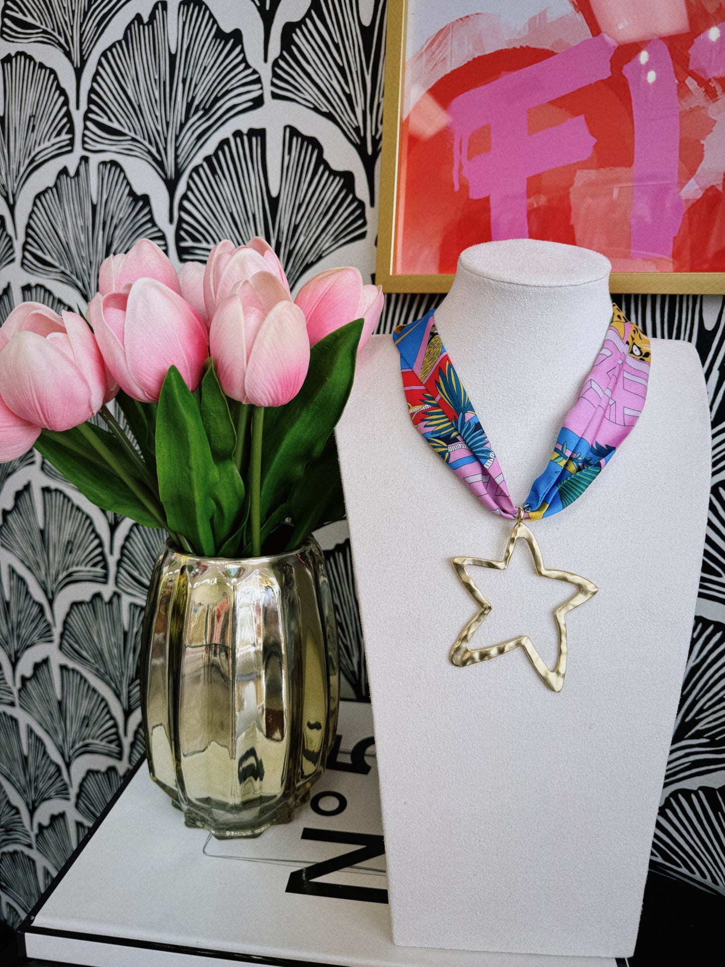 Make A Move Scarf Necklace - Tigers
