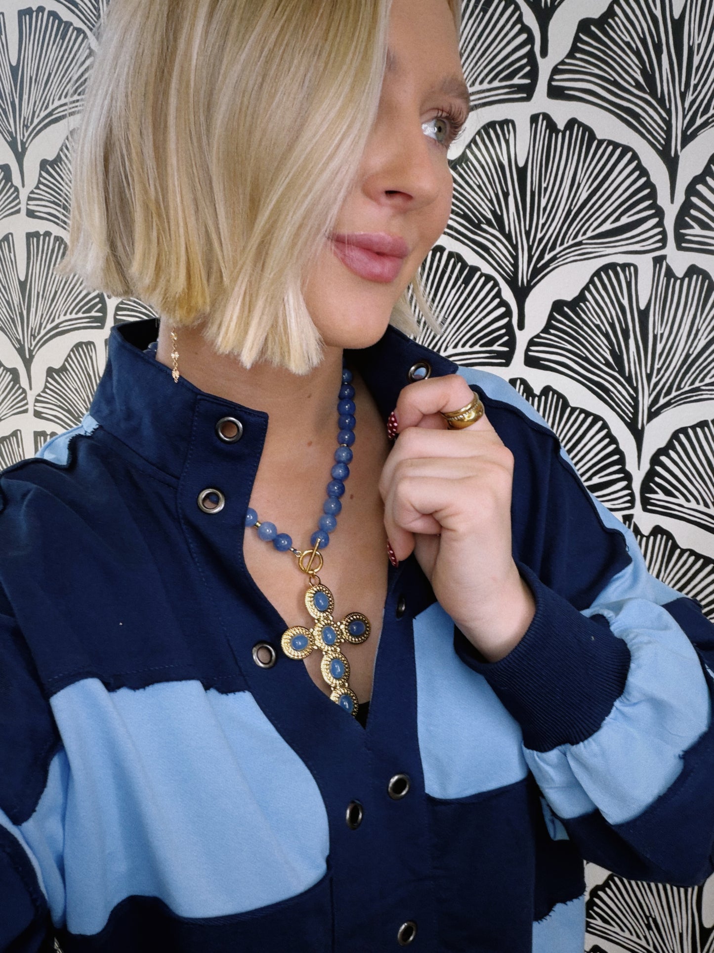 The Blue Cross Necklace