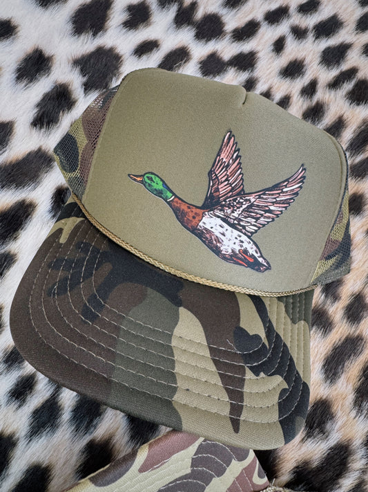 Duck Camo Hat - Dark Green