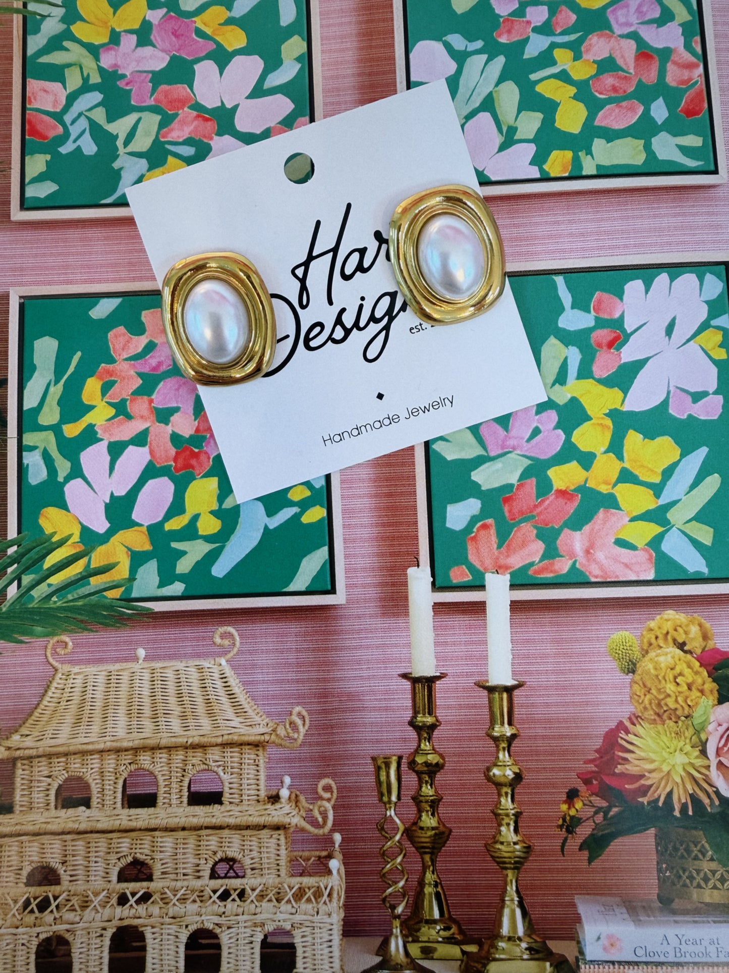 Pearl & Gold Studs