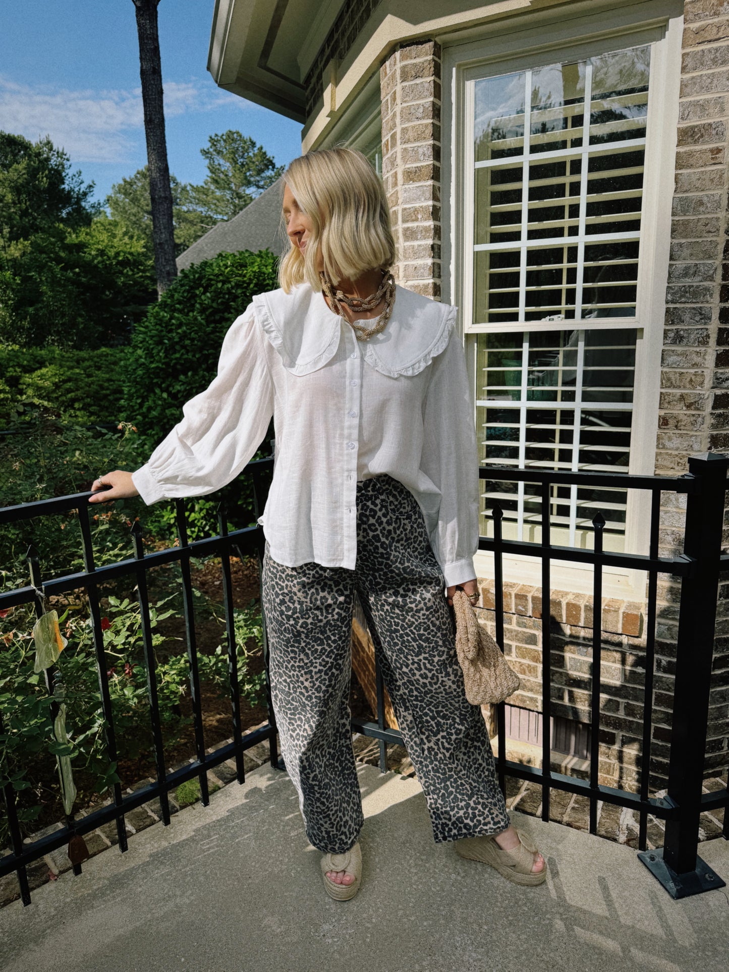 Leopard Barrel Jeans