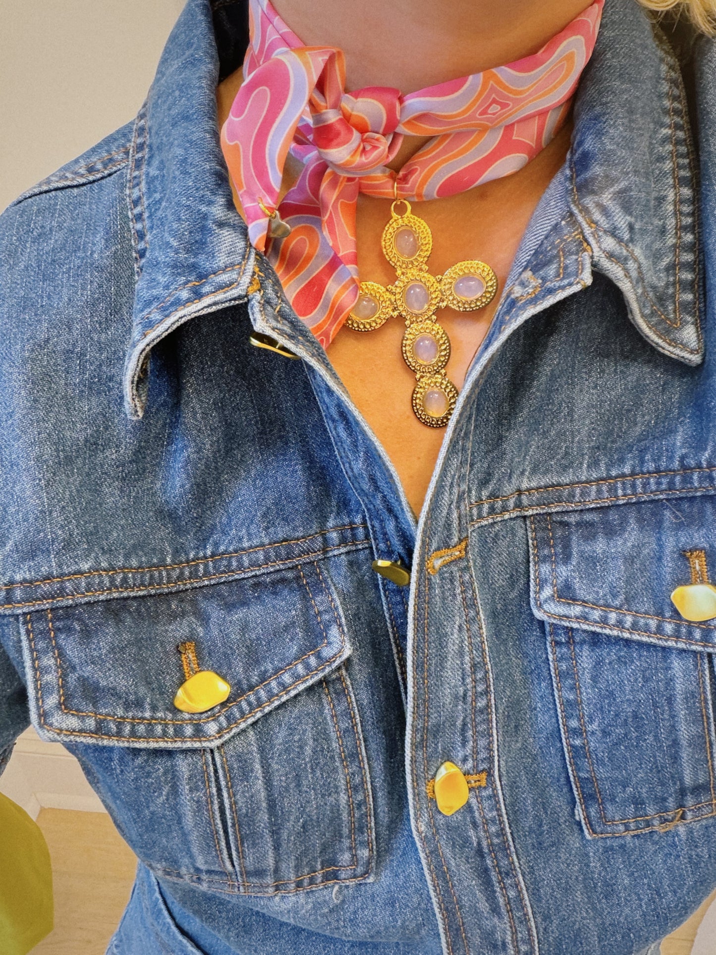 Funky Colors Scarf Necklace