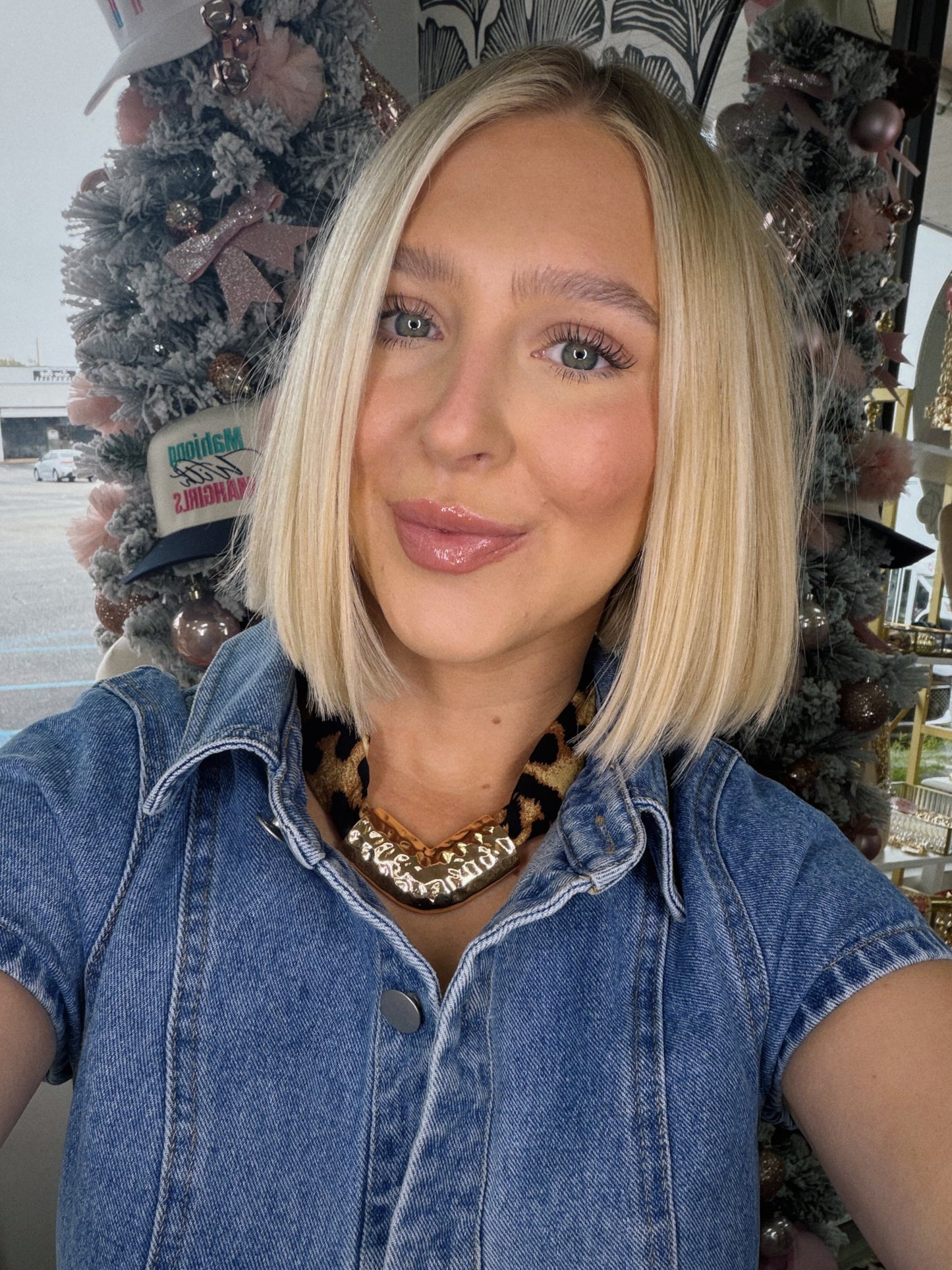 Cheetah Frame Scarf Necklace