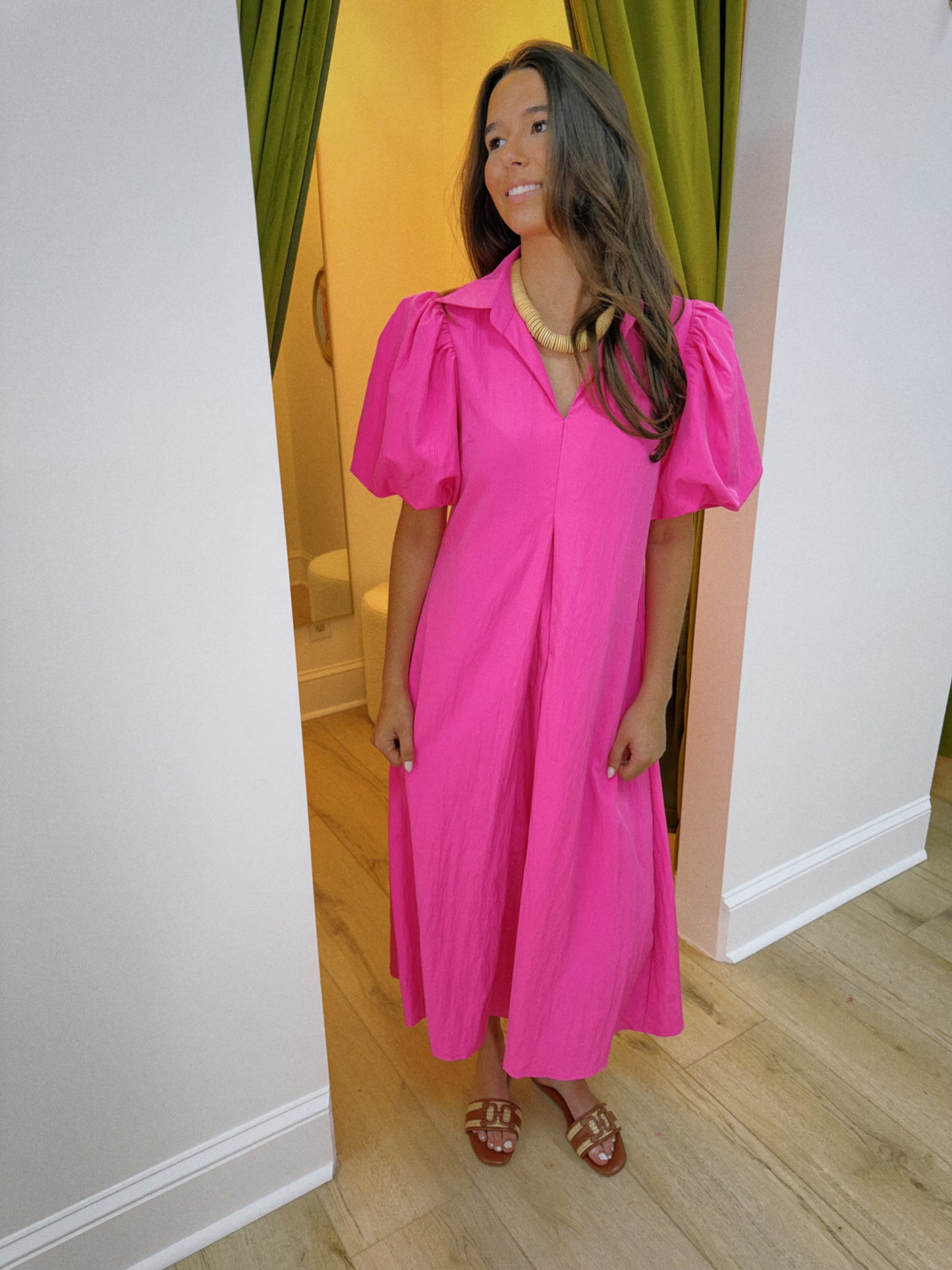 The Marina Muse Dress - Hot Pink