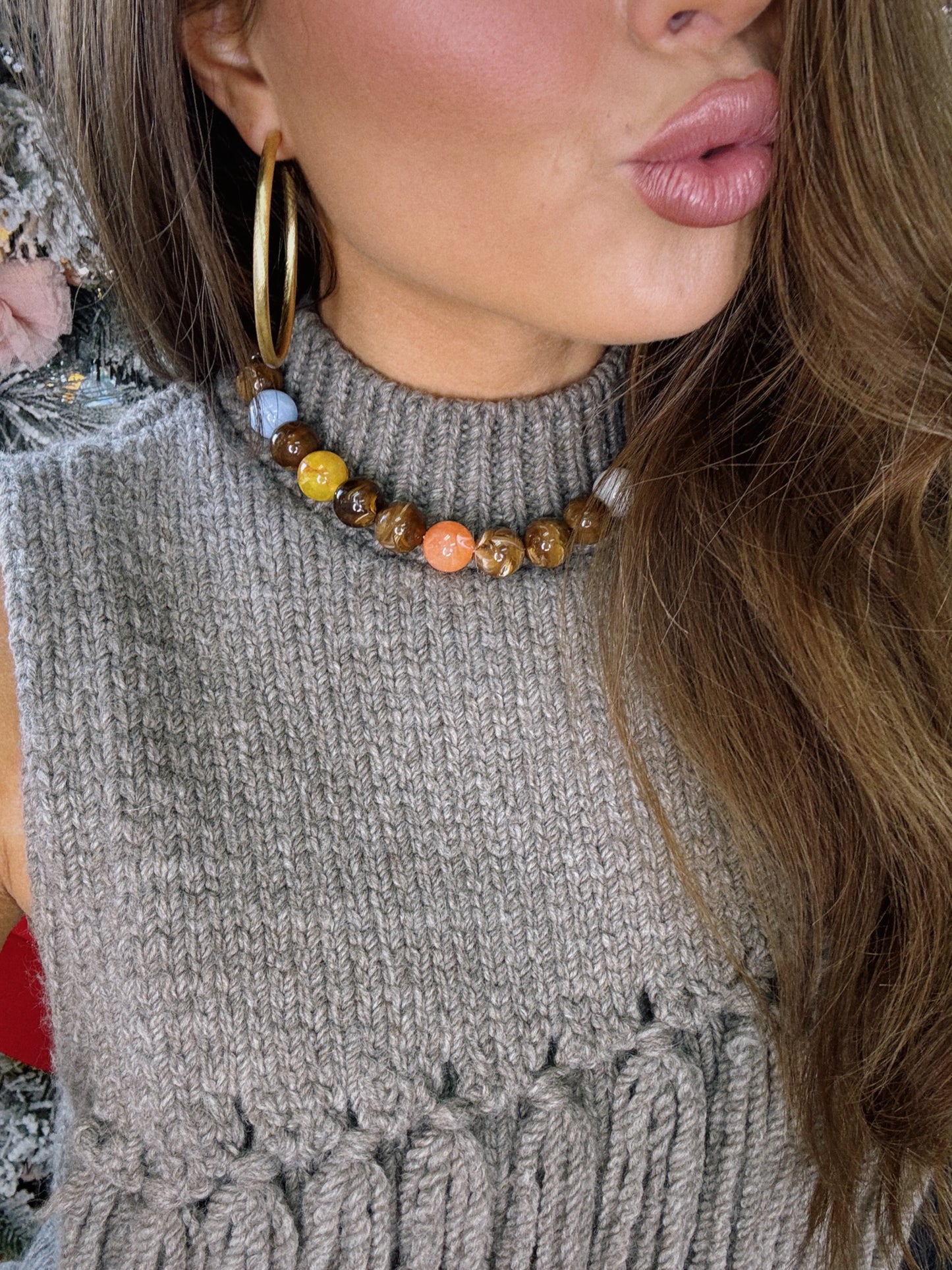 BeadLine Necklace - Pops of Color