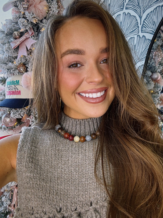 BeadLine Necklace - Neutral