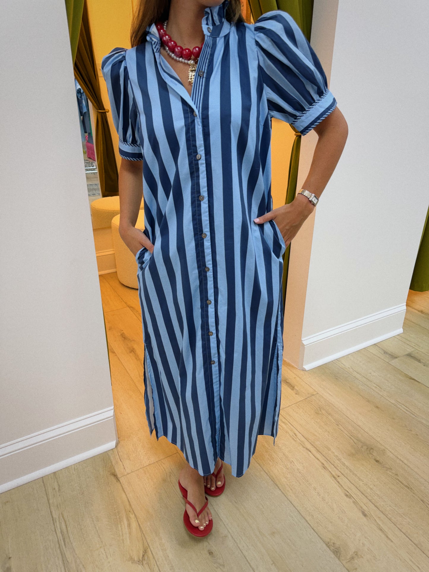 Southern Stripe Maxi - Blue