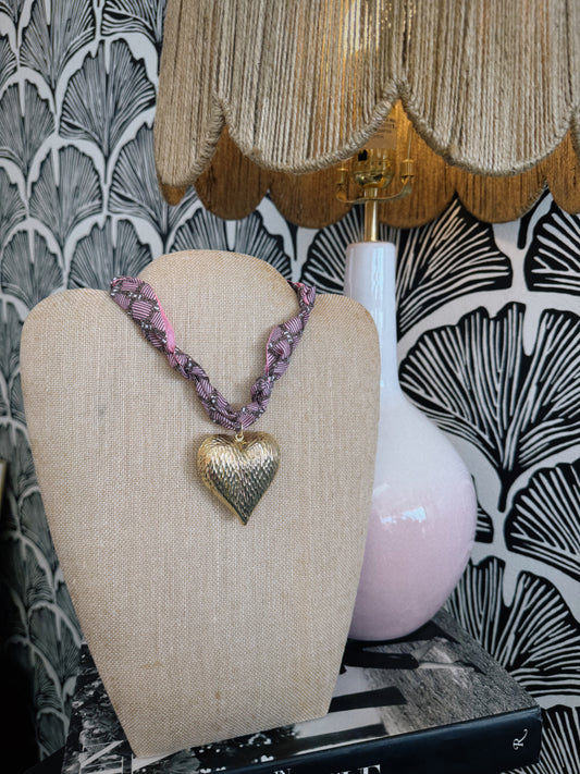 Heart of Gold Scarf Necklace
