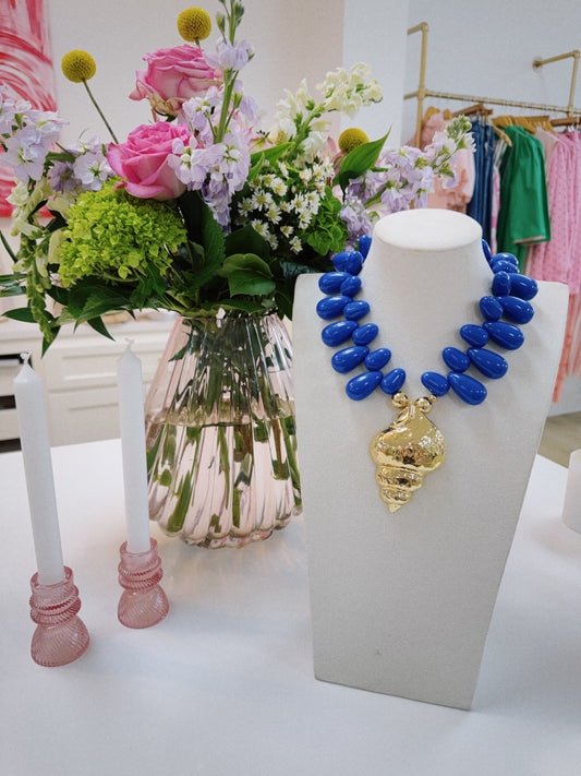 Seaside Statement Necklace - Royal Blue