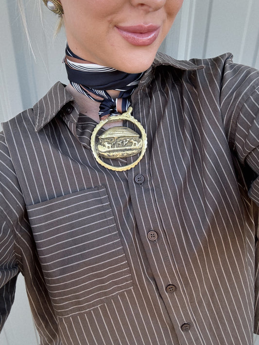 Southern Vintage Pendant Scarf Necklace