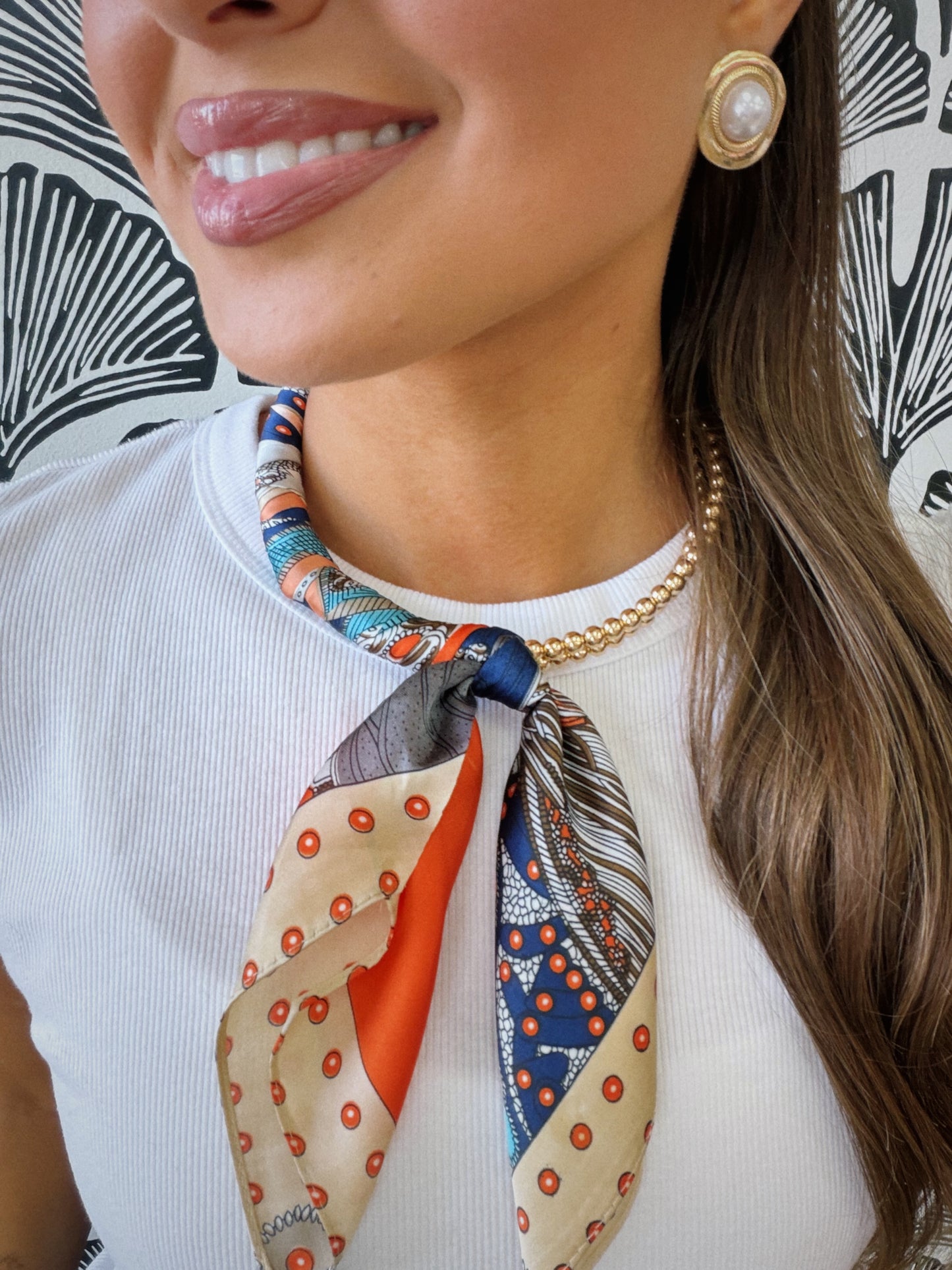 Scarfed & Styled - Blue & Orange