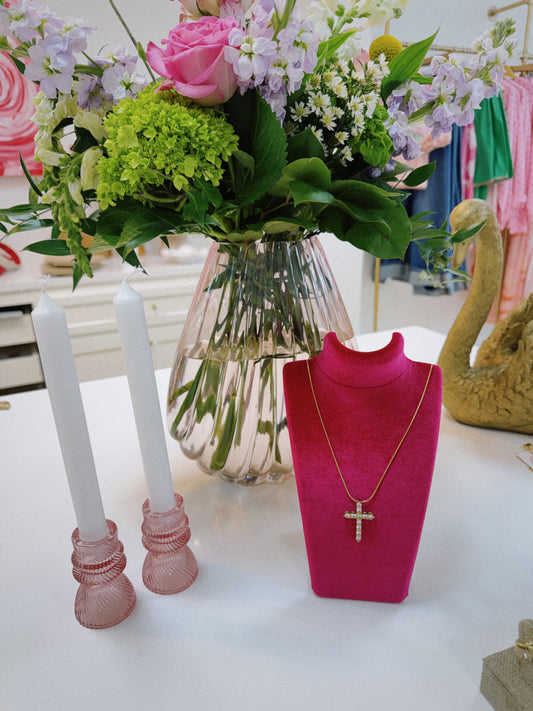 Small Diamond Cross Necklace