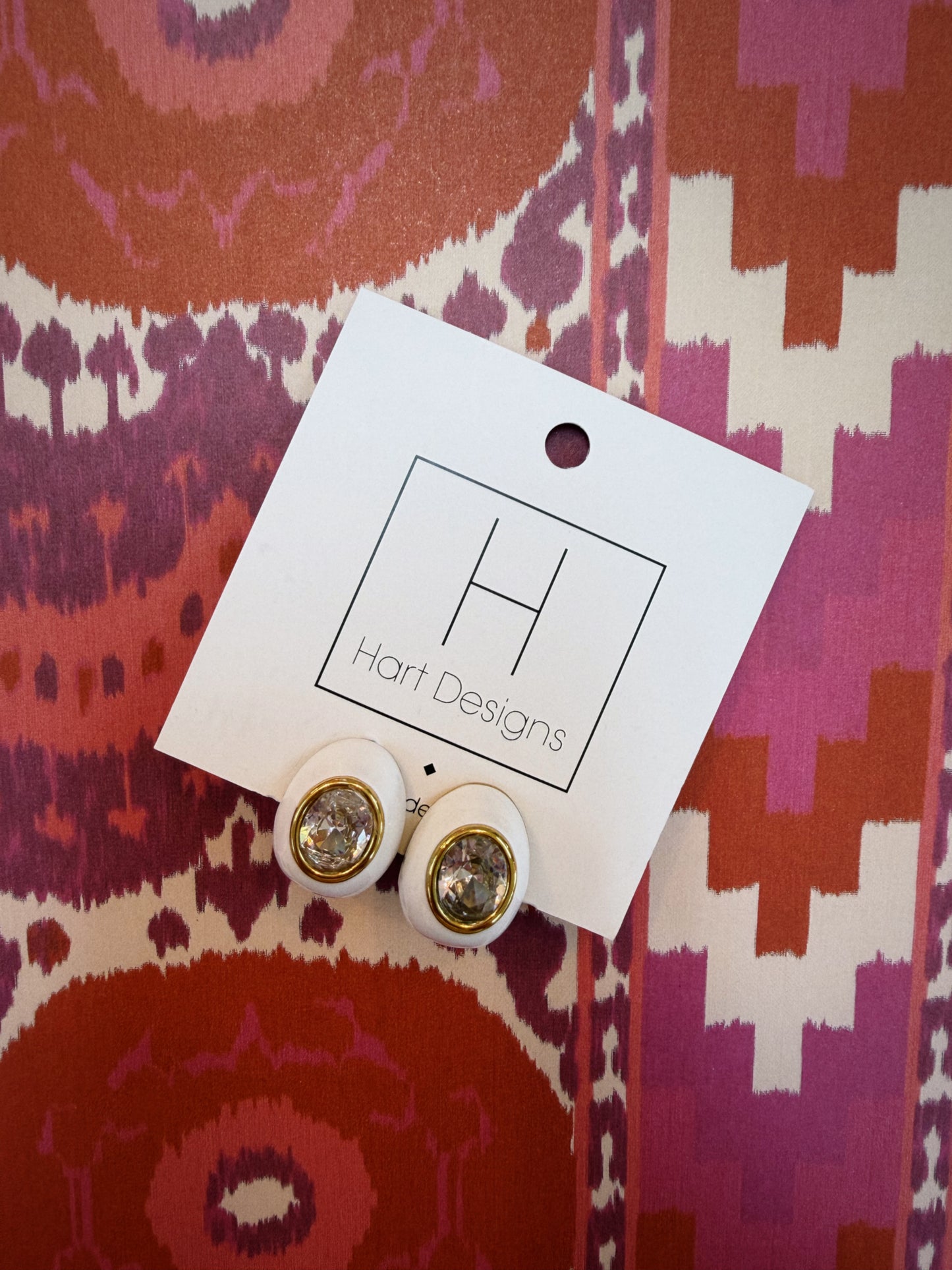 White Diamond Studs