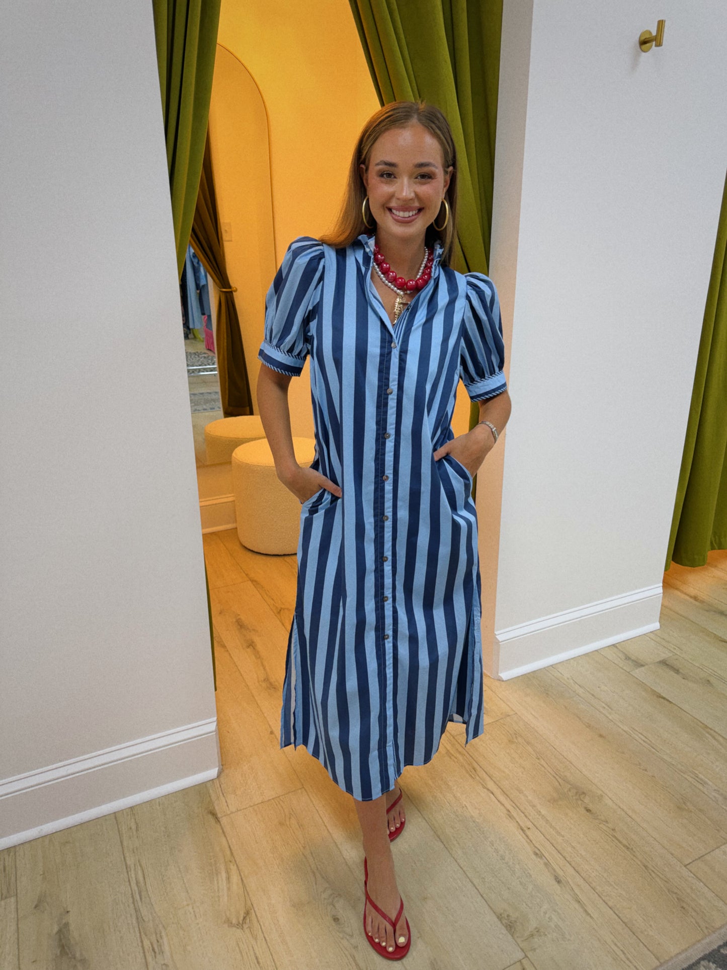 Southern Stripe Maxi - Blue