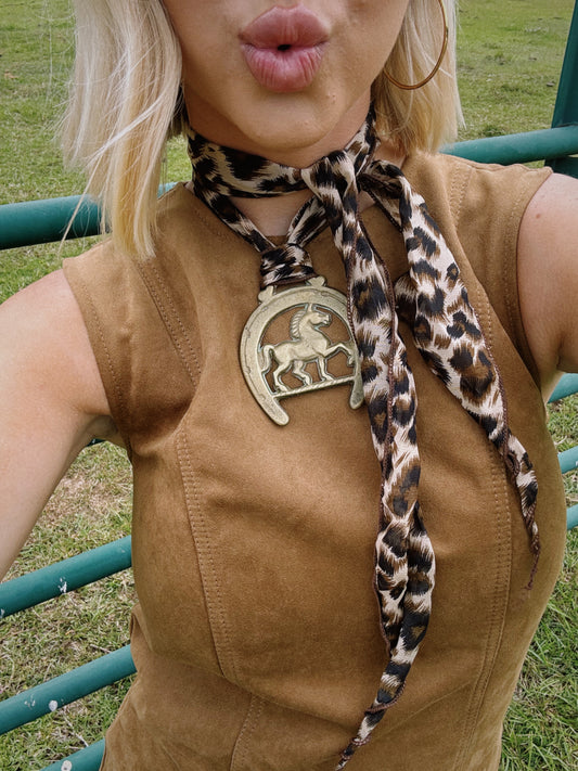 Wild West Wrap Vintage Scarf Necklace