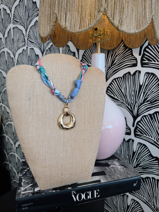 Golden Crush Scarf Necklace