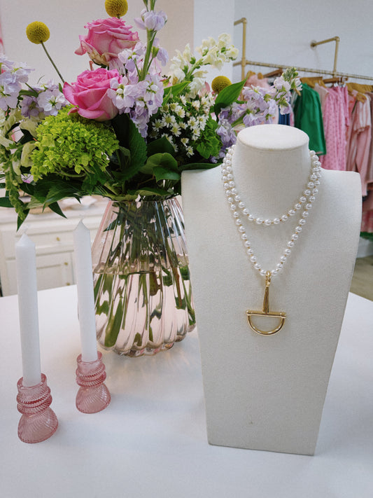 Pearl Horsebit Necklace