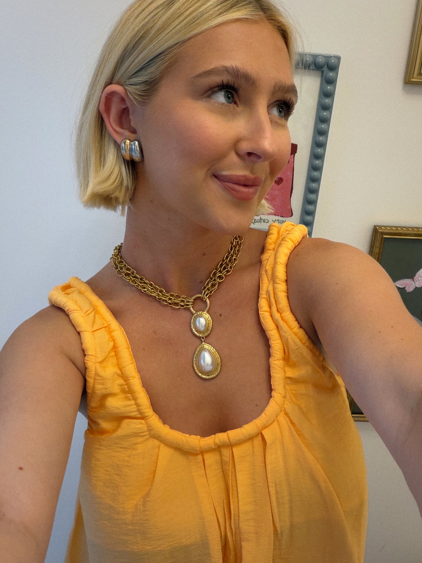 Double Pearl Necklace