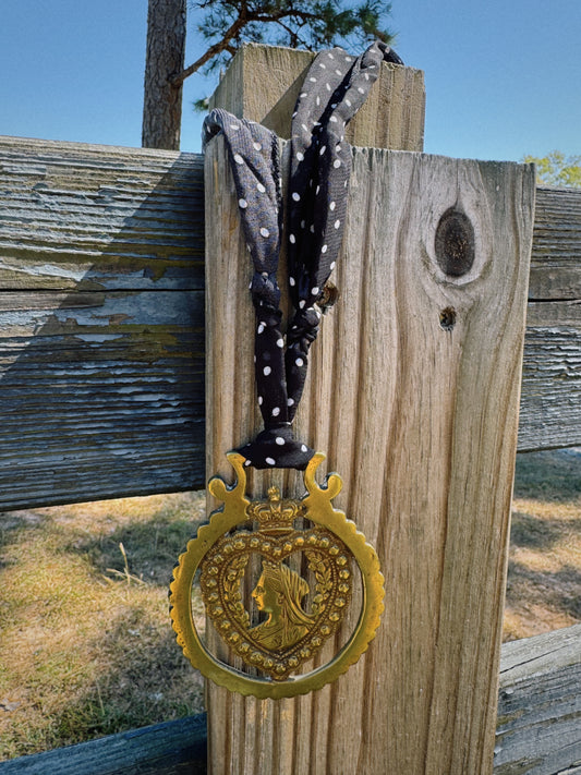 Homestead Heart Vintage Scarf Necklace