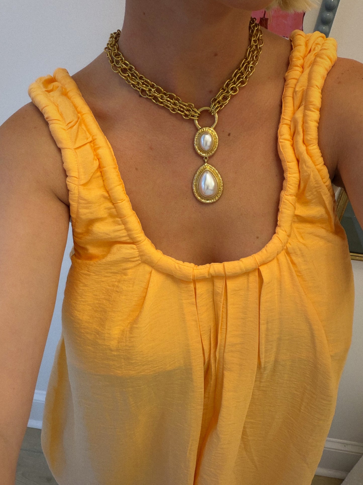 Double Pearl Necklace