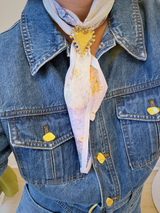 Sunset Sweetheart Scarf Necklace