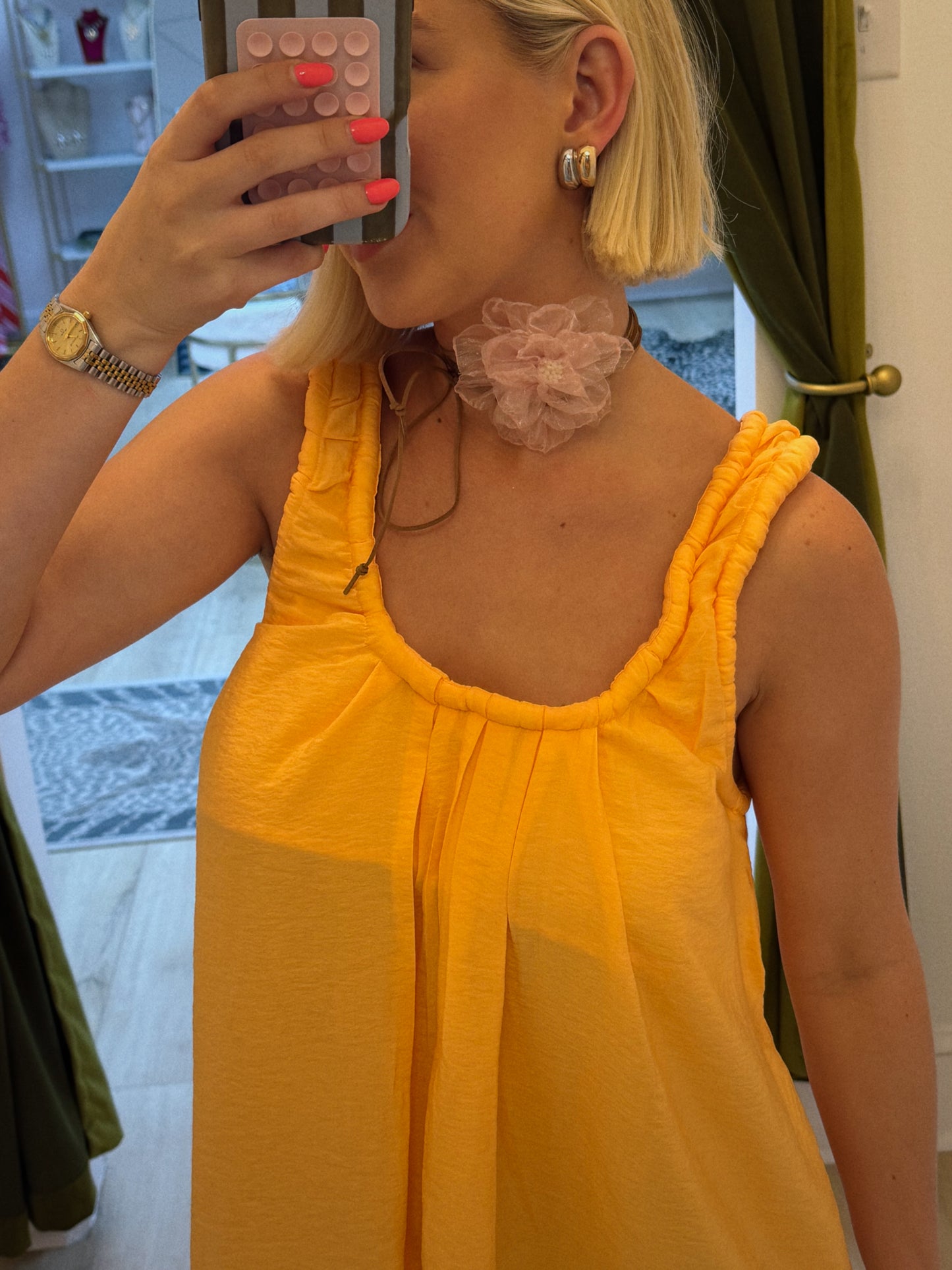 Wrap Flower Necklace - Pink
