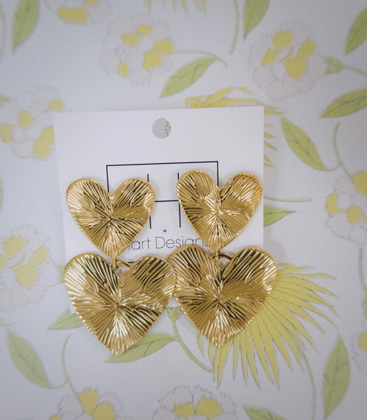 Double Heart Earrings