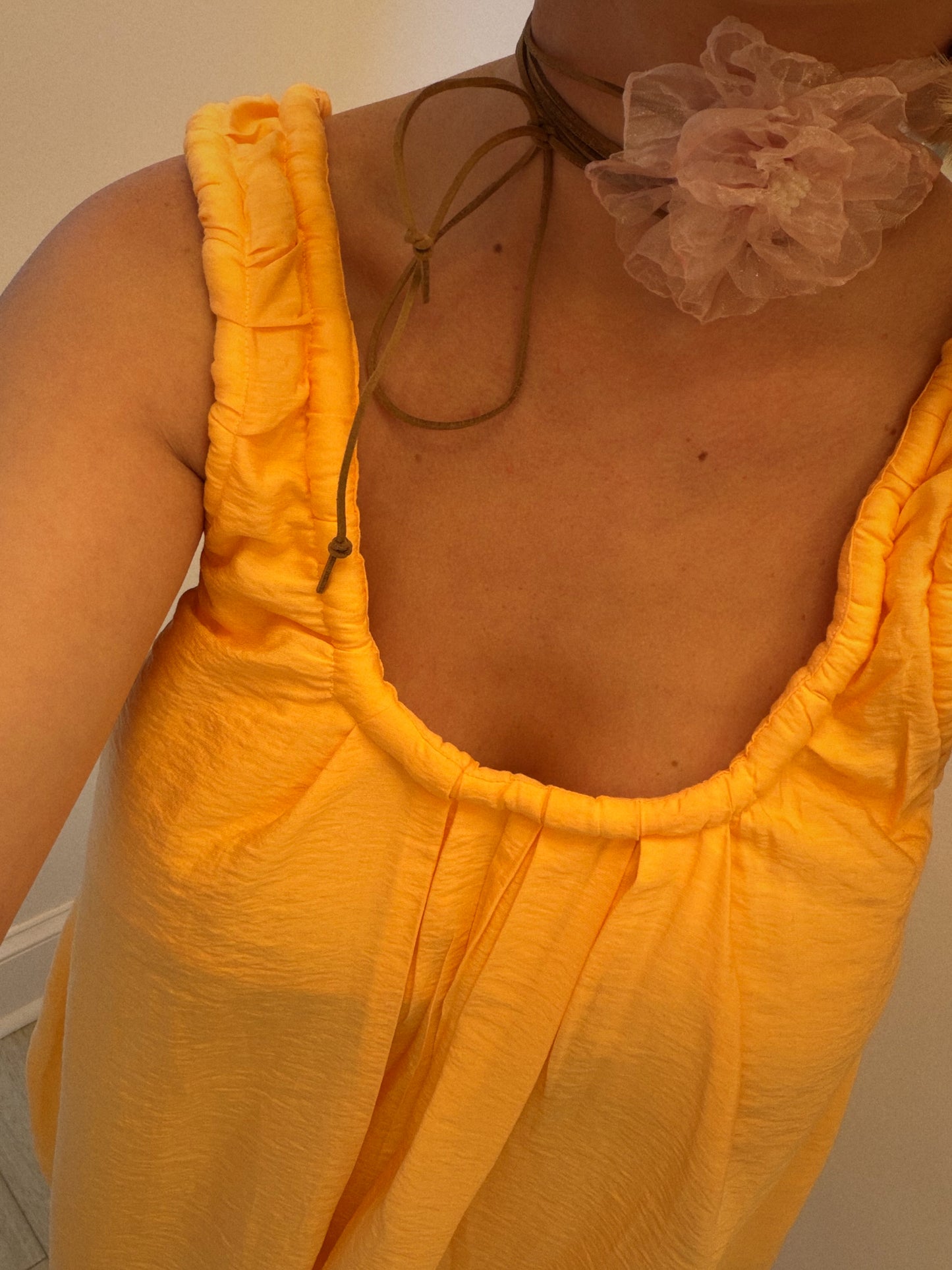 Wrap Flower Necklace - Pink