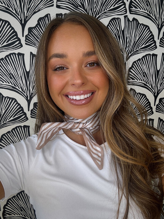 Tan Stripe Scarf