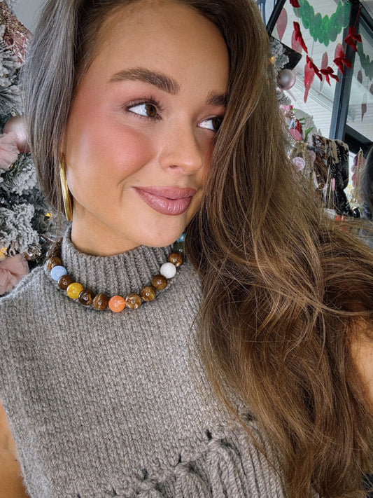 BeadLine Necklace - Pops of Color