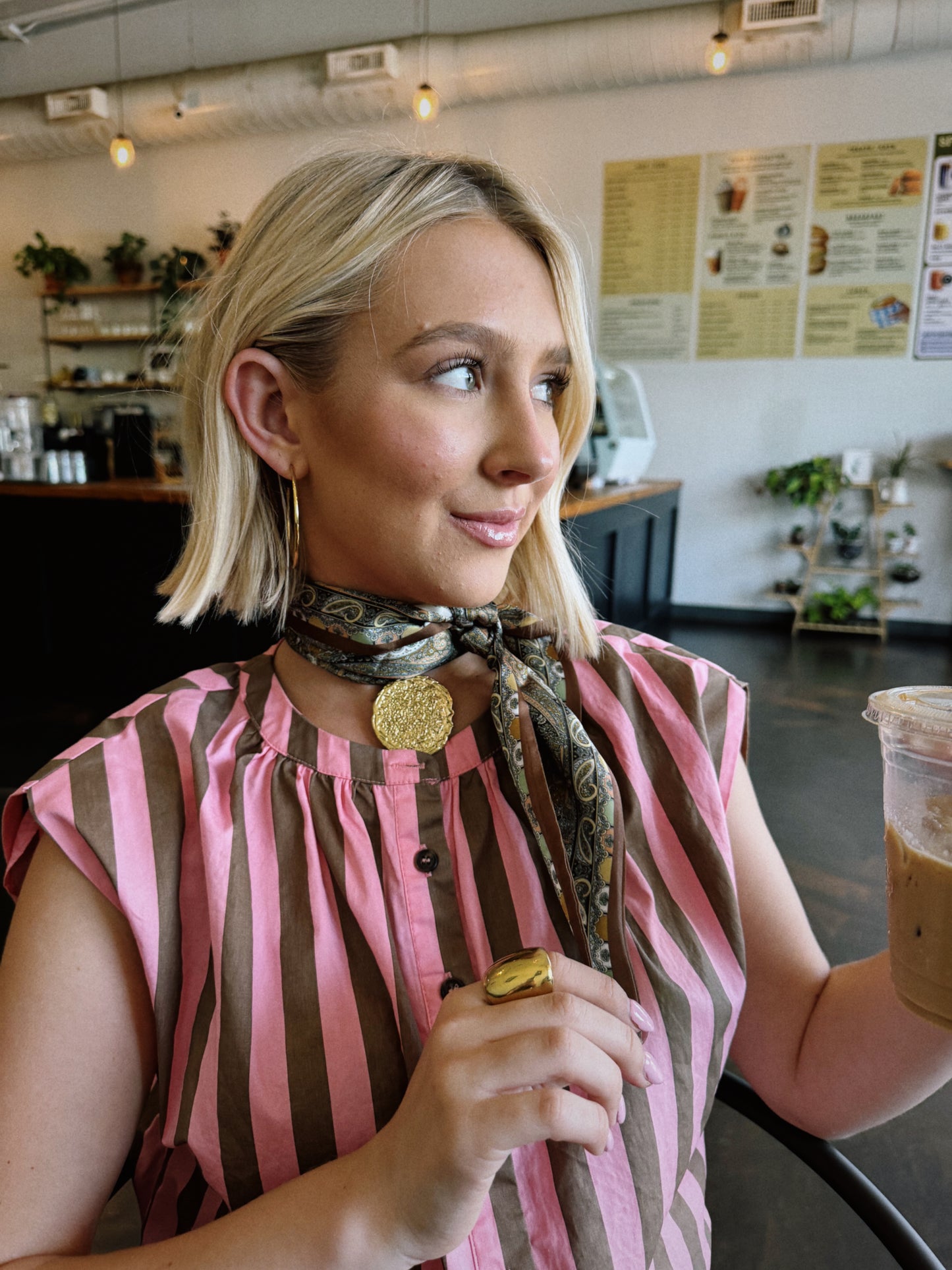Golden Bliss Scarf Necklace