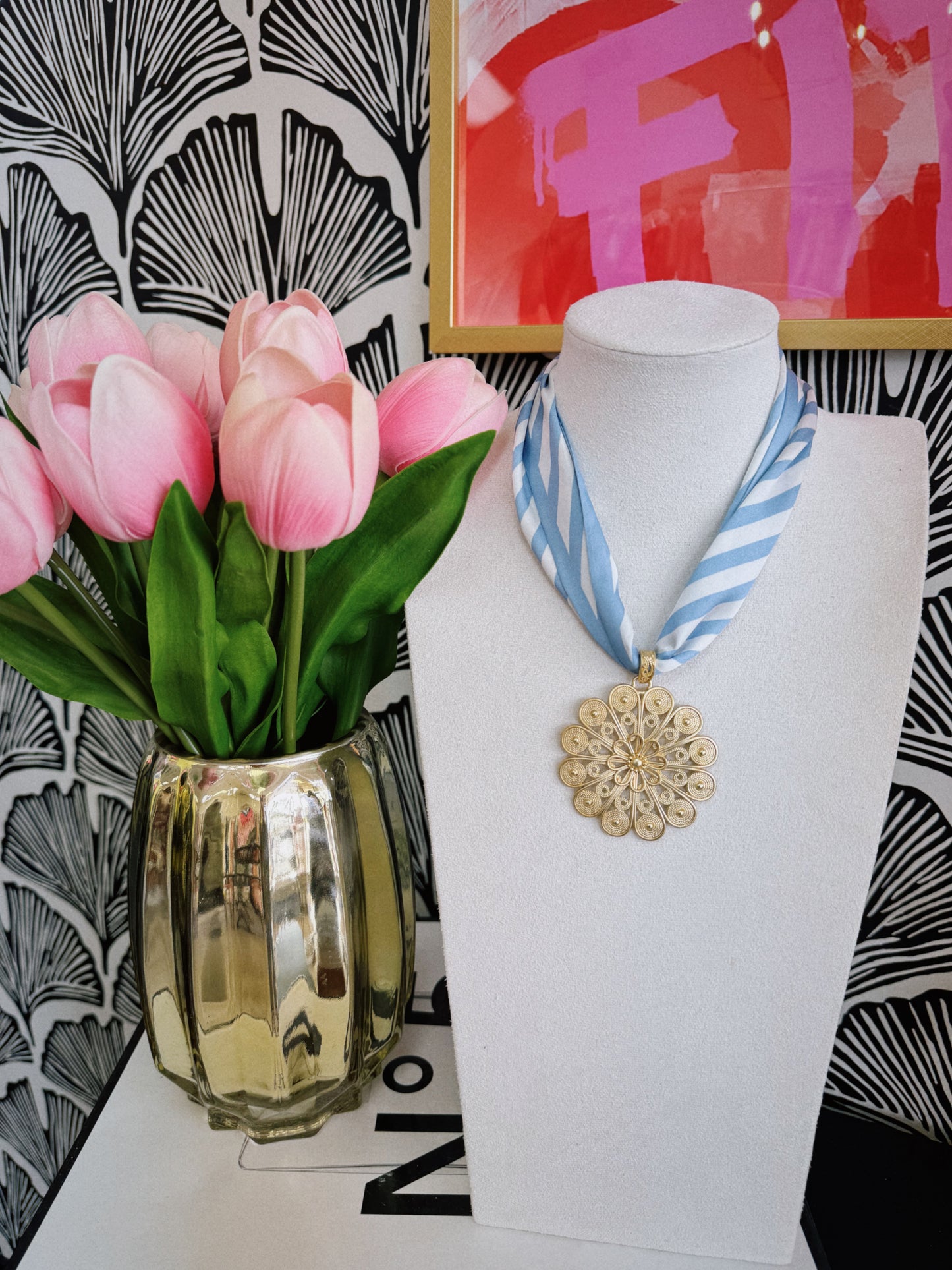 Stripe It Scarf Necklace