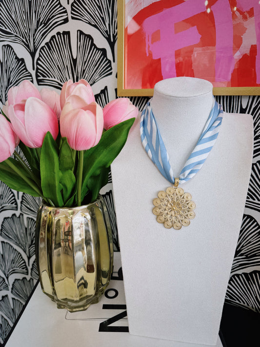 Stripe It Scarf Necklace