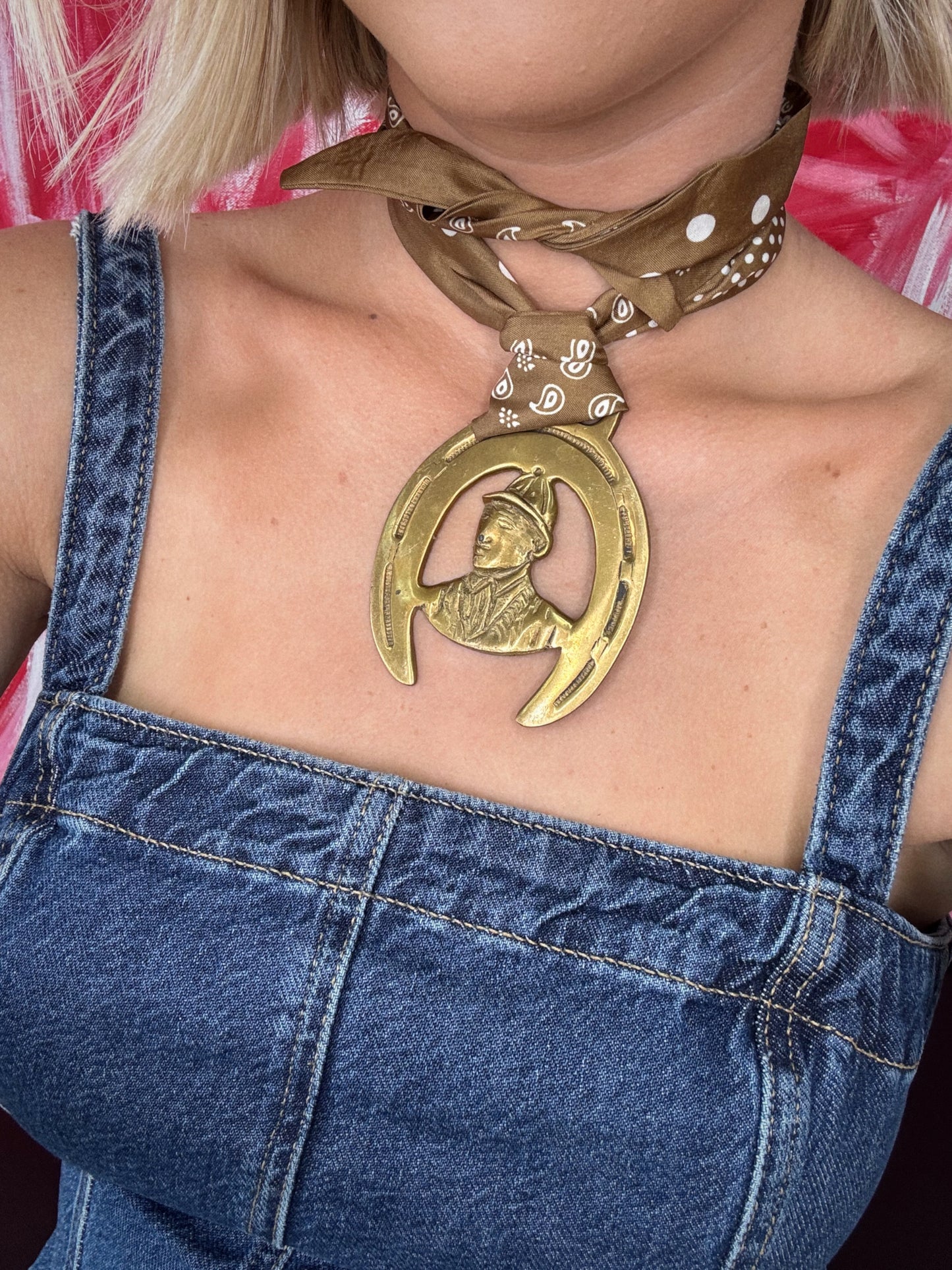 Golden Rider Scarf Necklace
