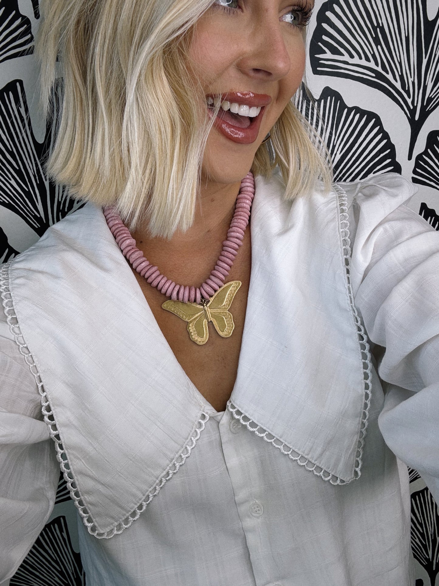 Wings of Grace Necklace - Pink