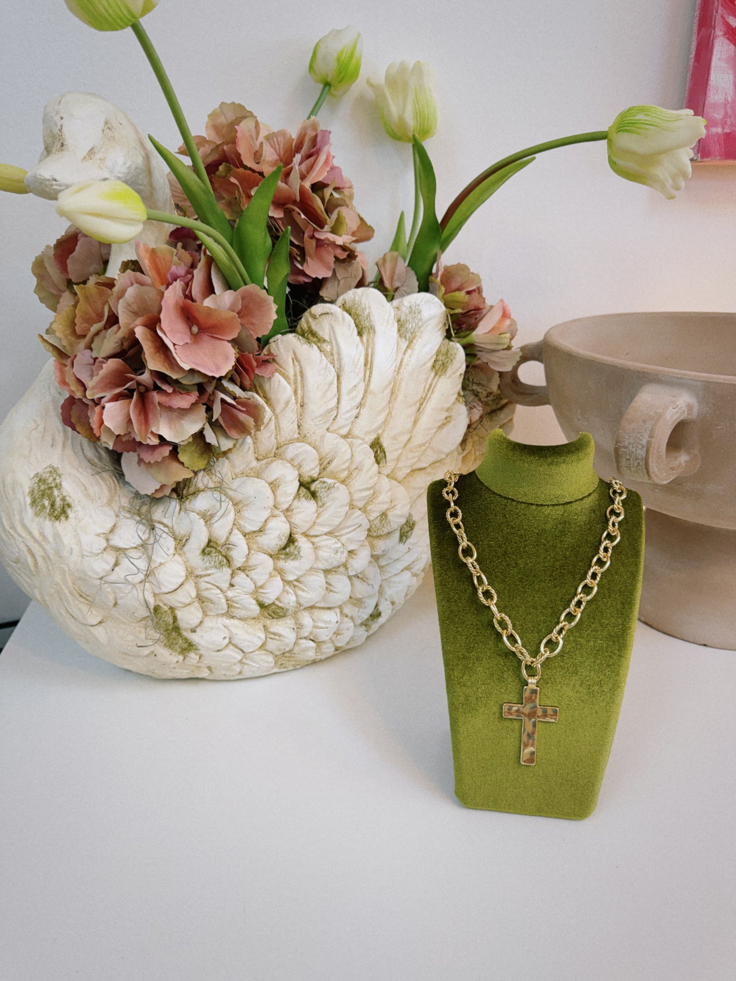 Simple Gold Cross Necklace