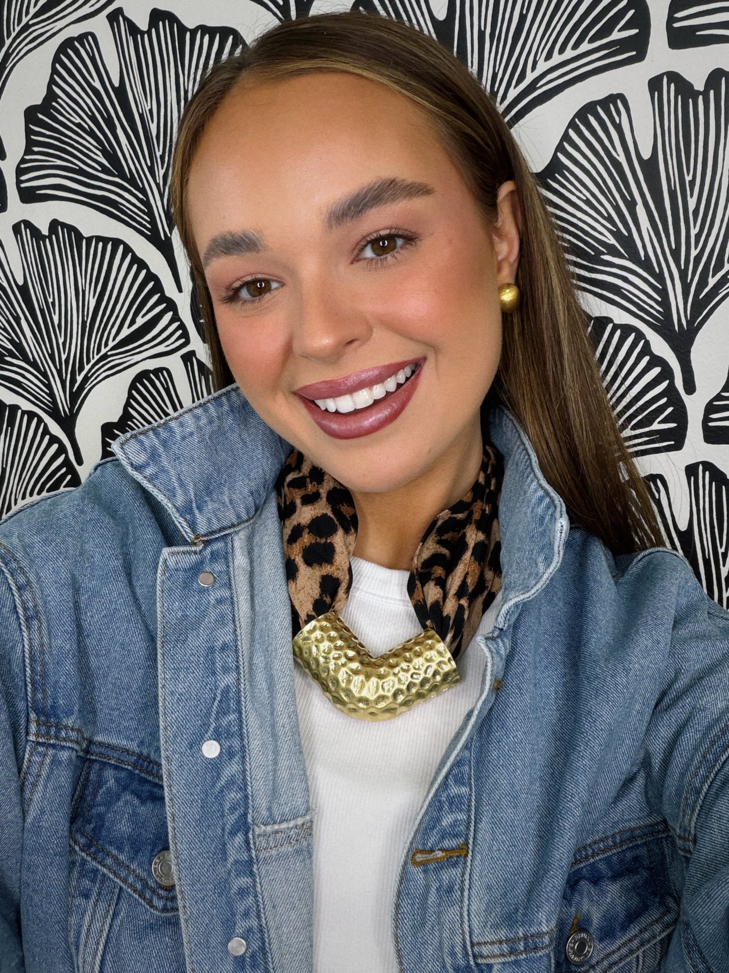 Leopard Babe Scarf Necklace