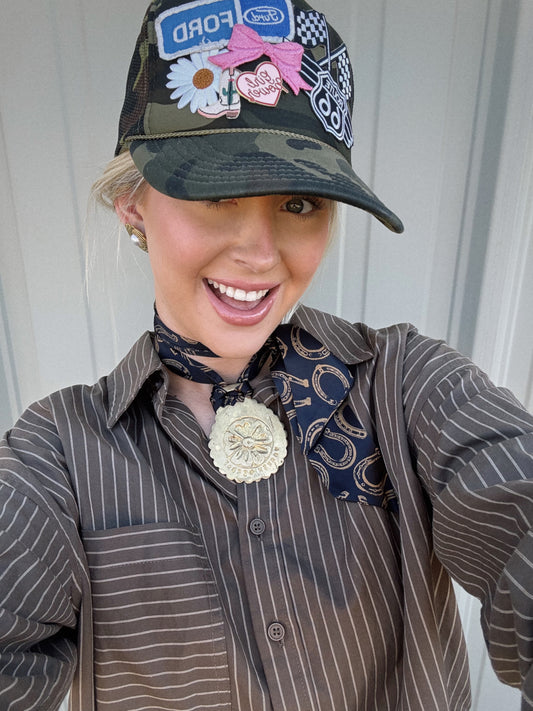 Yorkshire Vintage Pendant Scarf Necklace