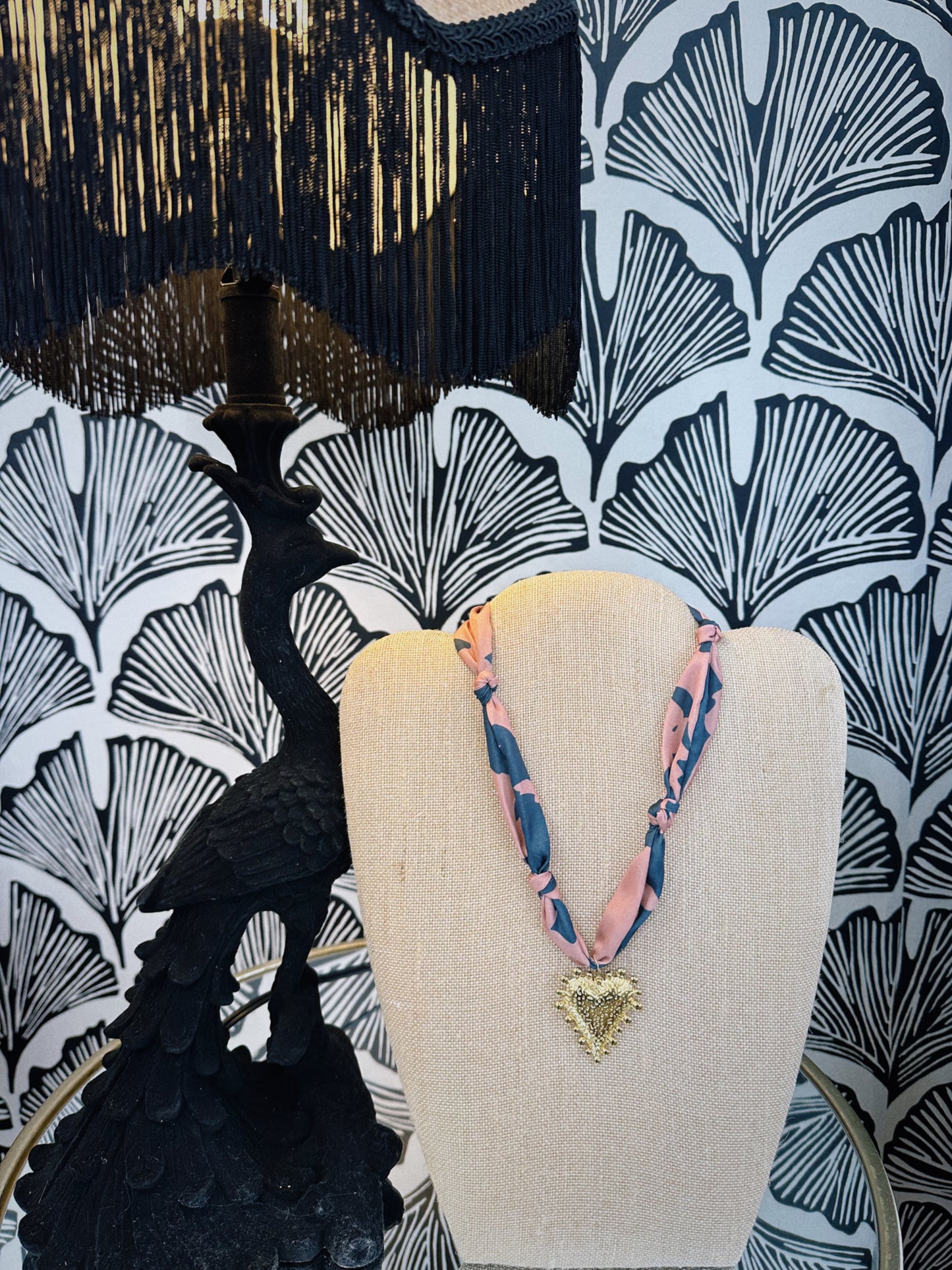 Heirloom Heart Scarf Necklace