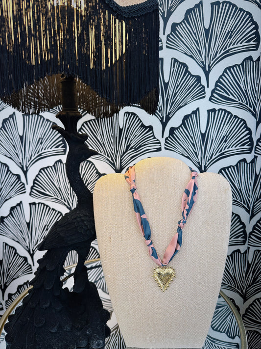 Heirloom Heart Scarf Necklace
