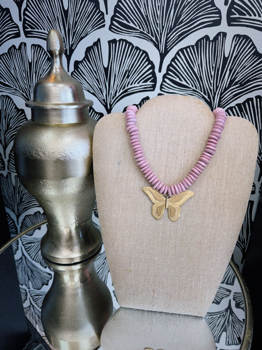 Wings of Grace Necklace - Pink