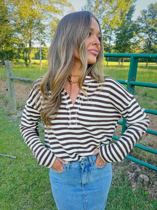 Saddle Stripe Top